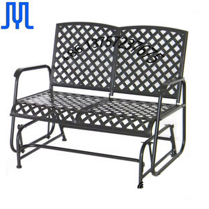 <span class=keywords><strong>Chaise</strong></span> à bascule Double siège, fauteuil en <span class=keywords><strong>fer</strong></span> <span class=keywords><strong>forgé</strong></span> pour jardin Patio, causeuse planeuse, bon marché, - Product Image 1