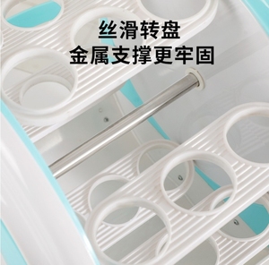 Organizador Rotativo Multifuncional para Temperos com Frascos de Vidro Plástico para Design de Cozinha e Acessórios de Armazenamento - Product Image 6