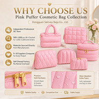 Pochette cosmétique rose moelleuse, trousse de toilette de voyage, organiseur de maquillage, logo personnalisé, vente en gros, fabricant OEM