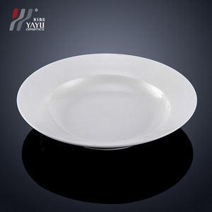 Plato Hondo de Cerámica Yayu, Blanco, Redondo, 1257, Bandeja para Servir en Hoteles y Restaurantes, Apto para Microondas, Color Sólido - Product Image 2
