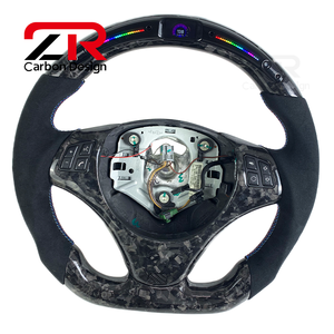 Volante LED RPM de Fibra de Carbono Forjado para <span class=keywords><strong>BMW</strong></span> E90 <span class=keywords><strong>E91</strong></span> E92 E93 M3 328i 330i <span class=keywords><strong>335d</strong></span> 135i E81 E82 E87 E88 E70 2003-2012 - Product Image 5