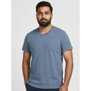 Camiseta de Hombre 100% Algodón al por Mayor, Manga Corta, Cuello Redondo, Corte Ajustado, Estilo Casual Urbano en Diferentes Colores - Product Image 1