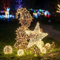 Grande décoration interactive de lanternes pour parc d'attractions, pour Noël, utilisation intérieure/extérieure, spectacle de lumière pour parc à thème