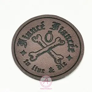 New Arrival Professional Produce Experience Custom Brand Logo Heat Press Leather Patches With Iron On Backing
