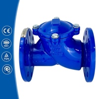 Katup Bola Pencegah Aliran Balik (Non-Return Valve) PN10-64 dari Besi Ulet untuk Air Laut, Mudah Perawatan, Sambungan Flens untuk Limbah