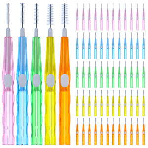 5 colores nuevo adulto 40 Uds cepillo <span class=keywords><strong>interdental</strong></span> herramienta de limpieza de dientes eficaz para el cuidado bucal cepillo <span class=keywords><strong>interdental</strong></span> - Product Image 1