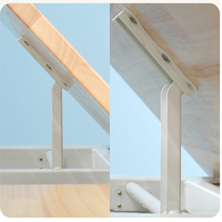 Ensemble de bureau d'étude moderne et écologique pour enfants avec chaise ergonomique réglable en hauteur, finition bois, pour chambre, bureau à domicile, salon, appartement
