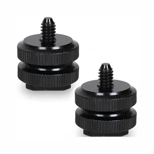 Hot Shoe to 1/4" inch Flash Hot Shoe Mount DSLR Camera Tripod Screw Adapter