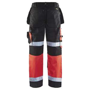 BLAKLADER - 150818609955D84 Pantalon haute visibilité X1500 Noir/Rouge hi-vis-EAN 7330509388501 HI-VIS WORKWEAR - Product Image 3