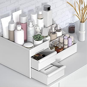 Office Organizer Desktop <b>Storage</b> Box Rectangle Modern <b>Plastic</b> <b>Drawer</b> Organizer for Desk Stationery Skincare Products - Product Image 4