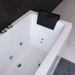 <span class=keywords><strong>Baignoire</strong></span> à remous moderne rectangulaire de 1,70 m autoportante en acrylique blanc écologique pour adultes, pour se baigner dans un appartement - Product Image 5