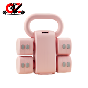 Kit de fitness deux-en-un CZFIT, kettlebell et haltères, poids réglable pour hommes et femmes, paire de 5 kg pour l'entraînement en force - Product Image 3