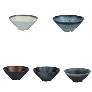 Tazones de Cerámica Negra Rústicos Japoneses de 4.5/7/8 y 9 Pulgadas para <span class=keywords><strong>Sopa</strong></span> Ramen, Tazón de Gres para Servir en <span class=keywords><strong>Restaurantes</strong></span>, Fiestas y Fideos - Product Image 5