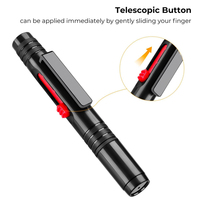 Brosse professionnelle pour le nettoyage des lentilles avec brosse douce tête en carbone double face pour le nettoyage des empreintes digitales des lunettes de lentilles optiques