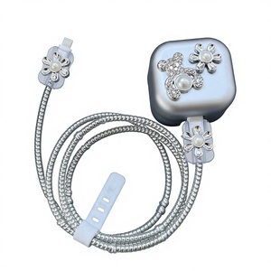 Nouvelle coque de protection pour tête de charge rapide 20W <span class=keywords><strong>standard</strong></span> britannique avec design ours électroplaqué et protection du câble de données - Product Image 2