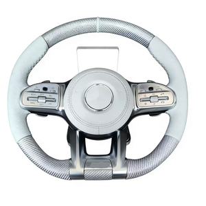 พวงมาลัยหนังคาร์บอนไฟเบอร์แบบกำหนดเองสำหรับ AMG GLE450 A45 C43 C63 C450 S63 E63 W205 W213 W222 A250 - Product Image 5