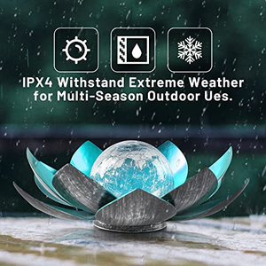 Lámpara Solar de Loto con Logotipo Personalizado al por Mayor, Lámpara de Metal Duradera con Forma de Flor, Adorno de Jardín Impermeable para Exteriores, Directo de Fábrica - Product Image 3