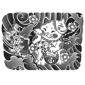 Tatuajes Temporales Estilo Japonés, Adhesivos Ecológicos de Papel, Resistentes al Agua, Diseños de Arte Corporal - Product Image 6