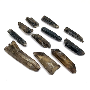 Varitas de cristal al por mayor a granel naturales, varita de cuarzo ahumado crudo en bruto, cristales de palo, punto ahumado para Decoración - Product Image 6