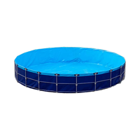 Bassin d'élevage de poissons pliable en toile PVC durable et galvanisée pour l'aquaculture, système RAS, élevage de Tilapia