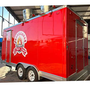 <strong>Food</strong> Trailer Mobile <strong>Food</strong> <strong>Cart</strong> <strong>Fast</strong> <strong>Food</strong> Truck Full Kitchen Equipment Outdoor Rust Resistant Aluminum Easy Assembly Ice Chips - Product Image 1