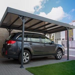 Extérieur En Aluminium Imperméable À L'eau De Toiture Plate Design Moto Moderne Auvent Pluie <span class=keywords><strong>Abri</strong></span> Avec Déflecteur de Pluie - Product Image 1