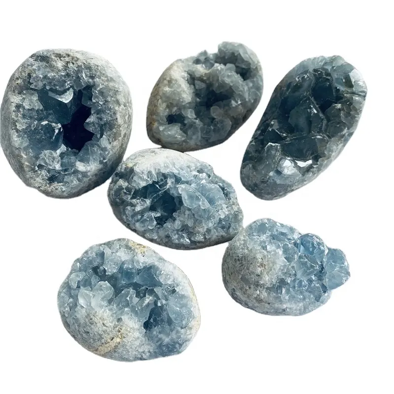 Wholesale natural crystal blue Celestite geode cluster healing