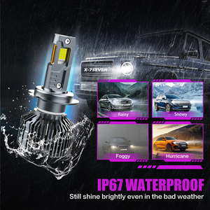 Faro delantero LED H4 de 240W, 65000LM, venta al por mayor de fábrica, tubos de cobre dobles, bombillas de haz Alto y Bajo, Bombilla Led H4 para coche - Product Image 6