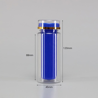 Prix d'usine – Flacon de luxe à double paroi pour capsules, pilules, médicaments et compléments, avec bouchon à vis