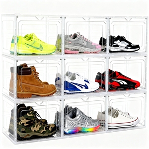 Premium Sapato Magnético Caixa De Armazenamento À Prova De Poeira Espessado PP Gabinete De Plástico para Sneakers & Sapateira - Product Image 1