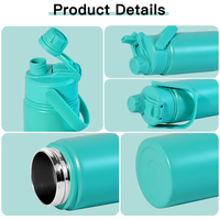Bouteille isotherme personnalisée avec logo, 530 ml, double paroi, en acier inoxydable, gobelet isolé, tasse à boire directe pour les vendeurs e-commerce