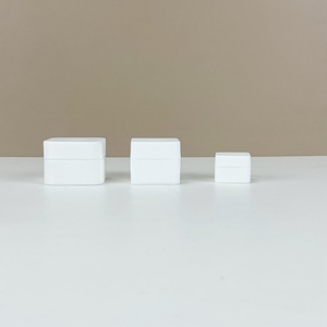 New Style Double Layer Wall White PP <b>Plastic</b> Square Cosmetic <b>Jar</b> 5g 10g 20g 30g 50g SkinCare Serum Face Cream <b>Jar</b> with Screw Top - Product Image 6