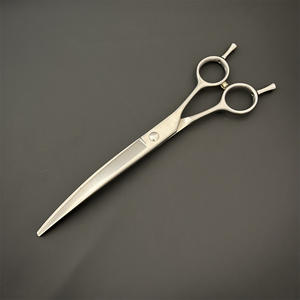 Tijeras Curvas para Peluquería Canina de 7.5 Pulgadas, Acero Inoxidable, Acabado Mate, Forma de Arco, Doble Punta - Product Image 1