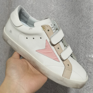 Baskets en cuir véritable rétro automne-été pour femmes, chaussures plates de sport <span class=keywords><strong>Superstar</strong></span> de marques de créateurs pour enfants et hommes - Product Image 4