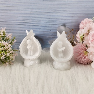 Moldes de fundición de resina hechos a mano para adornos decorativos DIY estilo Ins silicona la pequeña muñeca en las alas moldes W0244 - Product Image 3