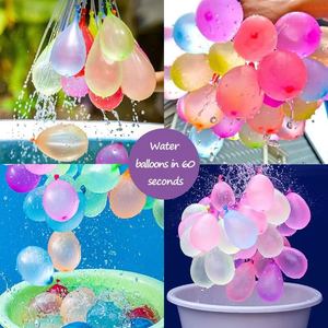 3 Bunch 111 Pcs <span class=keywords><strong>Summer</strong></span> Kids Party Outdoor Toys Colorful Latex <span class=keywords><strong>Magic</strong></span> Easy Quick Fill Self Sealing Water Balloons - Product Image 6