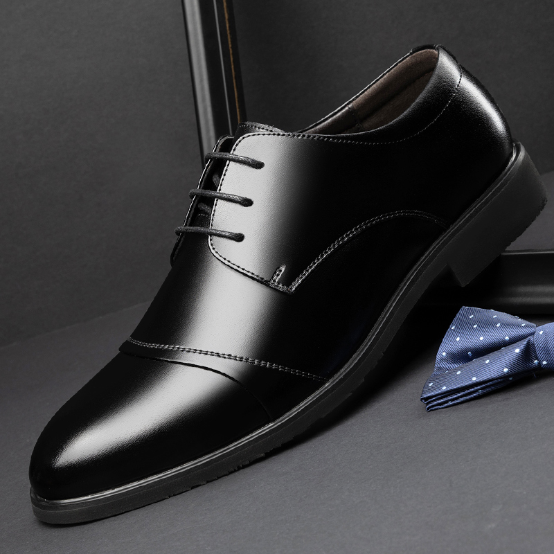 Big Size 46 Mens Pointed Formal Shoes Genuine Leather Italian Fashion Dress Shoes   Oxford