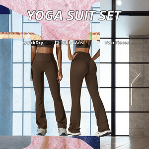Ensemble de vêtements de sport pour femmes Ufinebest, ensemble 2 pièces, soutien-gorge de sport et short, leggings à taille élastique, séchage rapide - Product Image 2