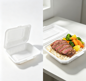 Envases Biodegradables Tipo Concha de Almeja de 9x9 Pulgadas para Pedidos al por Mayor, Empaque Personalizado - Product Image 6