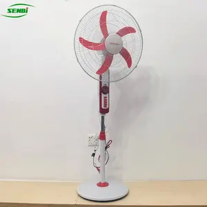 16 inch rechargeable standing fan pcb board charging fan rechargeable electric solar fan with light