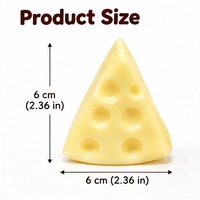 Jouet anti-stress à presser en forme de triangle de fromage simulé à récupération lente