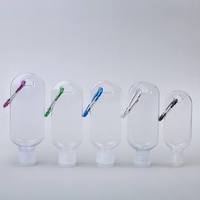 Vente flash - Flacon pulvérisateur PET personnalisé de 30 ml, 50 ml, 60 ml, porte-clés, flacon pulvérisateur en plastique pour désinfectant pour les mains avec anneau porte-clés