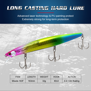 Japão Molde 163MM 32G Pesca Marítima Grande Jogo Flutuante Minnow Pesca Isca Artificial Swim Bait Wobblers - Product Image 3