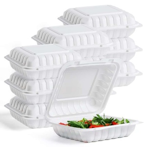 Contenedor de Alimentos Desechable para Llevar, Plástico, 4 Compartimentos, Tipo Bento, con Tapa Transparente, para Preparación de Comidas y Dietas - Product Image 5