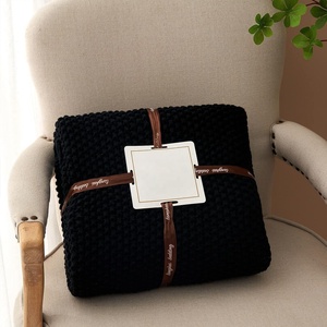 Couvertures d'hiver épaisses en tricot câblé de haute qualité pour adultes, grande taille, couverture en tricot de coton épais, meilleures ventes - Product Image 3