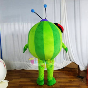 Nuovo Arrivo 2025: <span class=keywords><strong>Costume</strong></span> da Mascotte Anguria, Simpatico Personaggio Frutta con Accessorio Coccinella per Eventi Festivi e Anime - Product Image 4