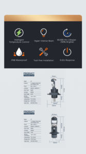 新型<span class=keywords><strong>A20</strong></span>スーパーLEDプロジェクターレンズヘッドライトH4ミニレンズLEDヘッドライトバルブオートライティングシステム - Product Image 6