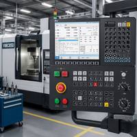 Système de commande de fraisage numérique complet de type bus HNC-808DiM : Panneau CNC + 3 ensembles de servomoteurs + 1 ensemble de broche avec PLC-IO