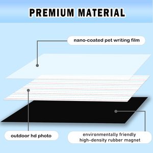 Papel de escritura a mano Jumbo, tiras de frases magnéticas de borrado en seco de 22x17 pulgadas para pizarra blanca, <span class=keywords><strong>aula</strong></span> de profesores - Product Image 6