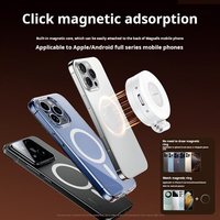 Lampu Selfie Magnetik M28 3W 800mAh Isi Ulang, Ring Light Saku 3-Adjustable dengan Cermin Terintegrasi, Lampu Pengisi Daya Ponsel Lipat